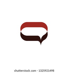 chat box logo icon vector design element