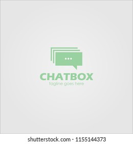 Chat Box Logo Template Design 