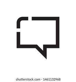 Chat box logo template vector icon design