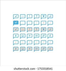 chat box message icon flat vector logo design trendy illustration signage symbol graphic simple