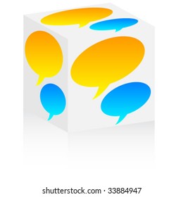 chat box on cube
