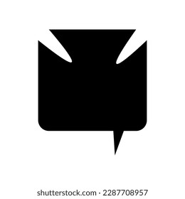 Cuadro de conversación sobre fondo blanco