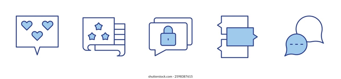 chat box, private chat. Chat Icon vector illustration. Line Duotone style. Editable stroke.