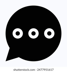 Chat-Box-Sprechblasen-Symbol, Kommunikation, Kommentar-Box, isolierte Silhouette-Vektorgrafik-Symbol.