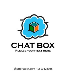 Chat box symbol logo template illustration