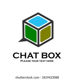 Chat box symbol logo template illustration