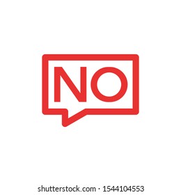 Chat box with text NO design vector