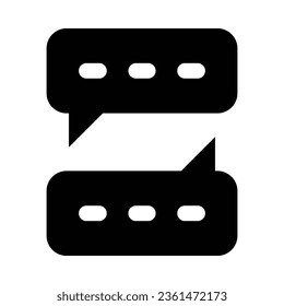 Chat Box Vector Glyph Icon For Personal And Commercial Use.
