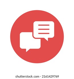 Chat box Vector icon which is suitable for commercial work and easily modify or edit it

