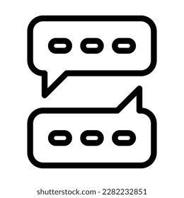 Diseño de icono de línea de caja de chat