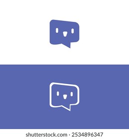 Chat box vector logo template design