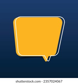 Chat-Box gelber Hintergrund, blaues, editierbares kostenloses Vektorbild