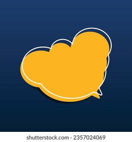 chat box yellow background blue editabel Free Vector image