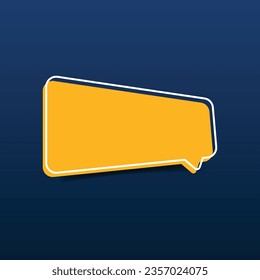 cuadro de chat color amarillo fondo azul editabina Imagen del vector libre