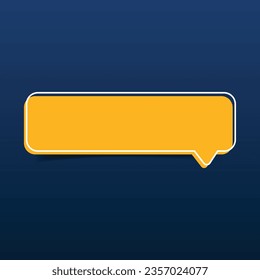 chat box yellow background blue editabel Free Vector image