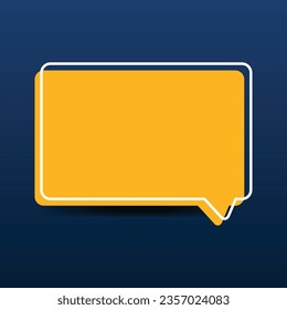 chat box yellow background blue editabel Free Vector image