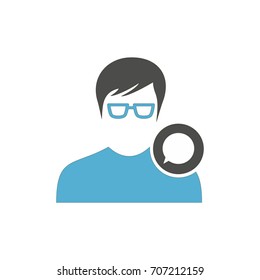 chat with boy user icon