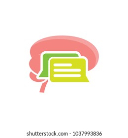 Chat Brain Logo Icon Design