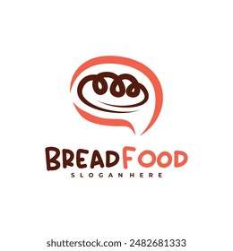 Chat Bread Food logo vector template, Creative Bread logo design concepts