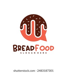 Chat Bread Food logo vector template, Creative Bread logo design concepts