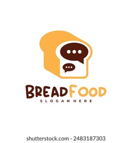 Chat Bread Food logo vector template, Creative Bread logo design concepts