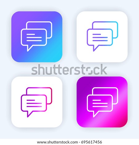Chat bright purple and blue gradient app icon