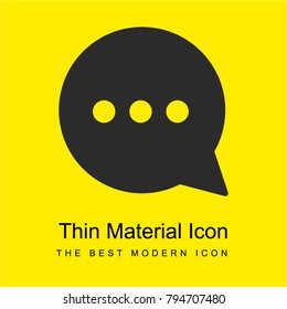 Chat bright yellow material minimal icon or logo design