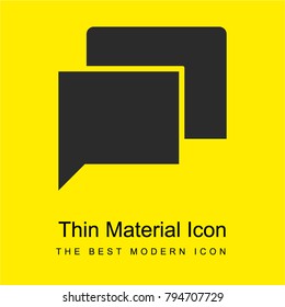 Chat bright yellow material minimal icon or logo design