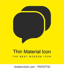 Chat bright yellow material minimal icon or logo design
