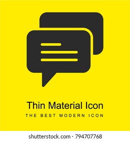 Chat bright yellow material minimal icon or logo design