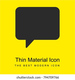 Chat bright yellow material minimal icon or logo design