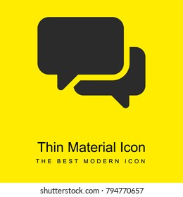 Chat bright yellow material minimal icon or logo design