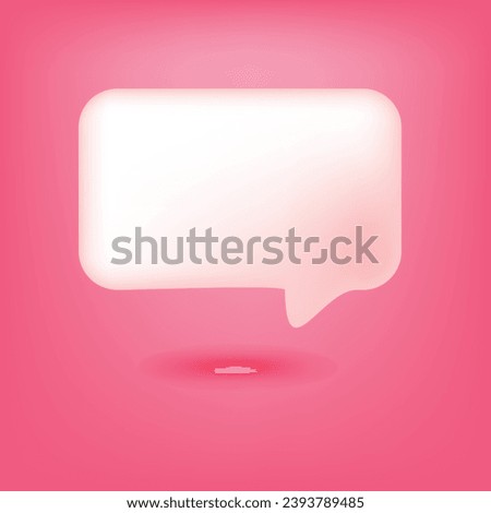 chat bubble 3d soft pink design illustration template