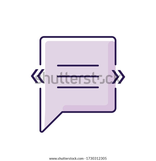 Chat Bubble Angle Quotes Violet Rgb Stock Vector Royalty Free