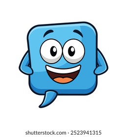 Chat bubble badge logo icon isolated cartoon design