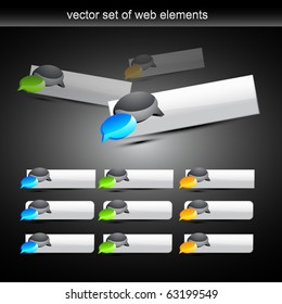 chat bubble button style vector