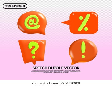 creador vectorial colorido de burbuja de chat naranja