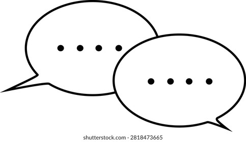 Chat bubble communication and messaging icon vector illustration