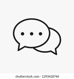 Chat bubble concept line icon. Simple element illustration. Chat bubble concept outline symbol design. Can be used for web and mobile UI/UX . Modern vector style.
