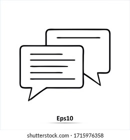 Icono de línea de concepto de burbuja de chat. Ilustración de elemento simple.