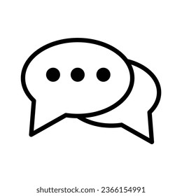 Icono de línea de concepto de burbuja de chat. Ilustración de elemento simple. Diseño de símbolos de esquema de esquema de la burbuja de charla. Se puede usar para Web y Mobile UI UX . Estilo vectorial moderno.