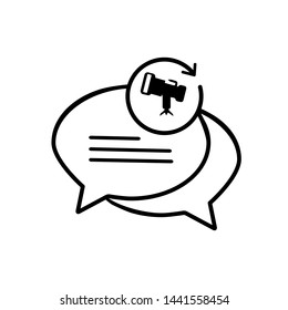 Chat bubble concept line icon.Message  symbol design. Outline vector of chat bubble icons for UI and UX, website or mobile application.