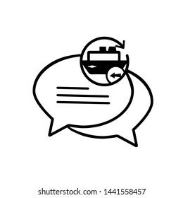 Chat bubble concept line icon.Message  symbol design. Outline vector of chat bubble icons for UI and UX, website or mobile application.