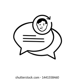 Chat bubble concept line icon.Message  symbol design. Outline vector of chat bubble icons for UI and UX, website or mobile application.