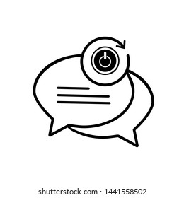 Chat bubble concept line icon.Message  symbol design. Outline vector of chat bubble icons for UI and UX, website or mobile application.