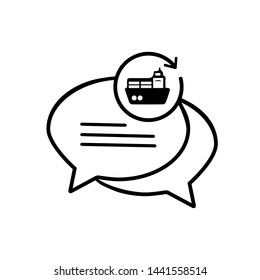 Chat bubble concept line icon.Message  symbol design. Outline vector of chat bubble icons for UI and UX, website or mobile application.