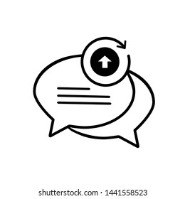 Chat bubble concept line icon.Message  symbol design. Outline vector of chat bubble icons for UI and UX, website or mobile application.