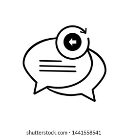 Chat bubble concept line icon.Message  symbol design. Outline vector of chat bubble icons for UI and UX, website or mobile application.