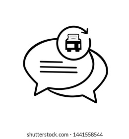 Chat bubble concept line icon.Message  symbol design. Outline vector of chat bubble icons for UI and UX, website or mobile application.