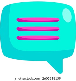 Chat Bubble Contact Us - icon illustration flat